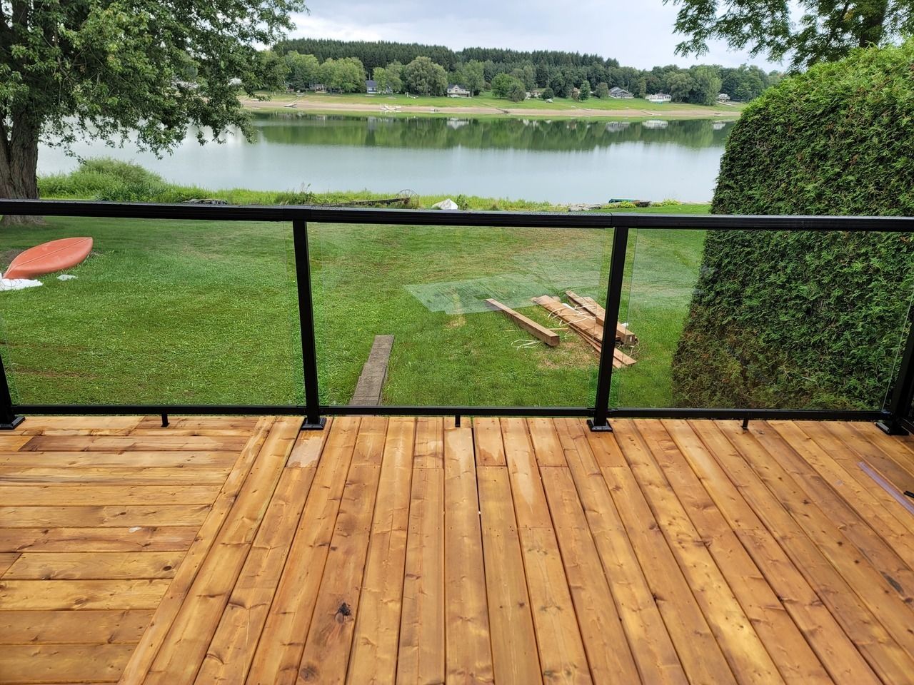 wood deck and cristal